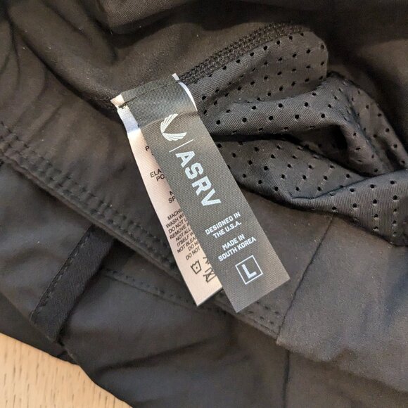 ASRV Sportswear Ultralight 5" high split liner short, black/black, large, mens. - Picture 4 of 8